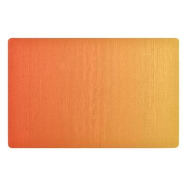 Imagem de Joisal Tapete de porta frontal gradiente laranja antiderrapante para porta da frente, tapete de porta da frente 81 x 50 cm