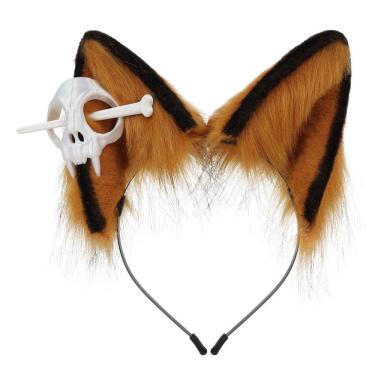 Imagem de Bandana de pelúcia Fox Ear Skull Cosplay Festa de Halloween