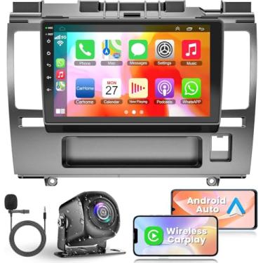 Imagem de 4 + 64 G para Nissan Versa 2007-2011 Android 13 para rádio de carro, tela sensível ao toque IPS de 9 polegadas, estéreo veicular com carplay sem fio/Android Auto, DSP, Bluetooth 5.2, câmera de reserva