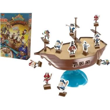 Imagem de Jogo Não Derrube o Barco Pirata | Jogo de Equilíbrio Infantil | Brinquedo Educativo e Interativo, Se Segura Pirata