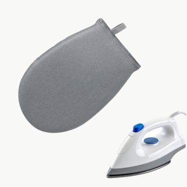 Imagem de 1 peça de tábua de passar roupa portátil resistente ao calor almofada antiqueimadura para máquinas de passar a vapor luva à prova de vapor (cinza)