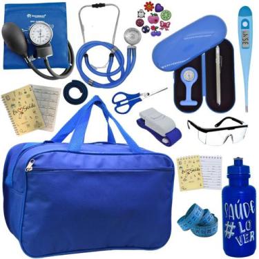 Imagem de Kit Enfermagem Top Cores Premium Completo Estagio Estetoscopio Aparelh