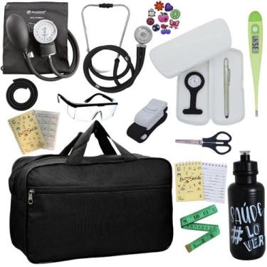 Imagem de Kit Enfermagem Top Cores Premium Completo Estagio Estetoscopio Aparelh