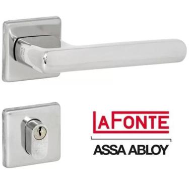 Imagem de Fechadura 454 St2 55mm Polido Roseta Quadrada Lafonte - LaFonte Assa A