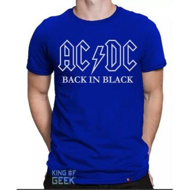 Imagem de Camiseta Ac Dc Back In Black Camisa Banda Rock Heavy Metal - KING OF G