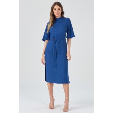 Imagem de Vestido Midi PKS Mangas 3/4 Azul Royal, M