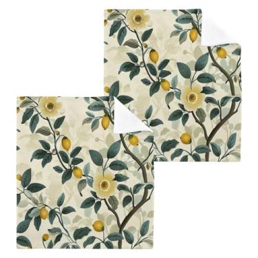 Imagem de xigua Toalhas de mão de algodão limoeiro, toalhas de banho multiusos e absorventes toalhas de rosto macias para a pele para banheiro, cozinha, hotel, academia, panos de lavagem, pacote com 6, 30 x 30