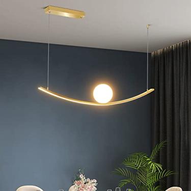 Imagem de Luminárias de mesa para sala de jantar, luminárias pendentes de LED com intensidade ajustável e controle remoto, luminária pendente com altura regulável para sala de jantar, quarto, cozinha