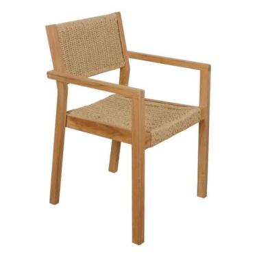 Imagem de Poltrona De Jardim Em Madeira Teca 84X55 Cm Marrom - Brazil Home Livin