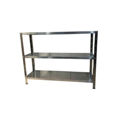 Imagem de Prateleira Industrial em Aço 3 Bandejas Estante Multiuso para Lavanderia Cozinha Escritório(Galvanizado)