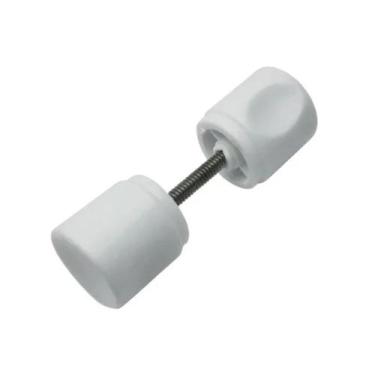 Imagem de Puxador Box Banheiro Branco Redondo Porta Correr Vidro Epóxi - Inovare