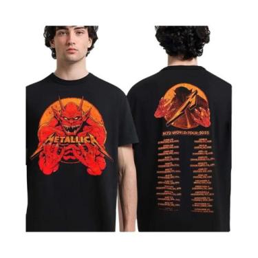 Imagem de Camiseta De Luxo De Alta Qualidade Unissex Metallica M72 World Tour 20