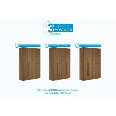 Imagem de Guarda Roupa +cômoda 2 Peças Qc345 Jatobá - Santos Andirá