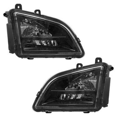 Imagem de LEAVAN Par de faróis de neblina LED serve para Volvo VNL 2018 2019 2020 2021 2022 2023 2024 Volvo VNL lâmpada de neblina esquerda e lado direito do passageiro substituição de lente transparente