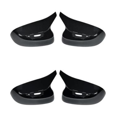 Imagem de Compatível com bmw x3 g01 ix3 x4 g02 x5 g05 x6 g06 x7 g07 g08 2018-2023 vista traseira do carro porta asa espelho lateral tampas caso escudo substituir(Gloss Black)