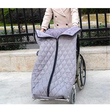 Imagem de SLGGPJBU Protetor de pés para cadeiras de rodas adulto cobertor de inverno cobertor de lã para cadeira de rodas espesso e quente capa aconchegante para adultos pacientes idosos