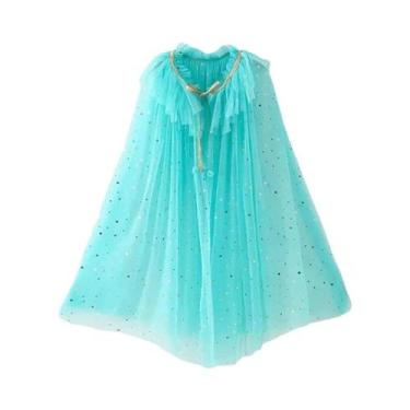 Imagem de Vestido De Fantasia Elegante Em Tule Para Meninas Com Capa Para Festa 