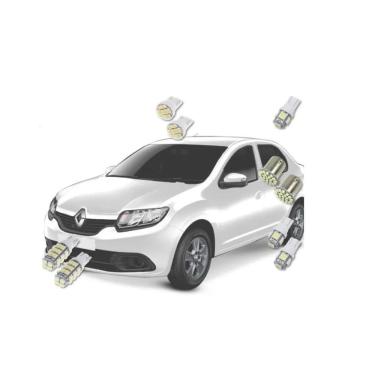 Imagem de Super Brancas Lampadas Kit Led Renault Logan 2012 A 2019