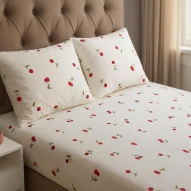 Imagem de Jogo Lençol de Casal 3 Peças Estampado 150 fios C/Elástico e Fronha c/zíper Cama Box e Padrão(Modelo - 1)