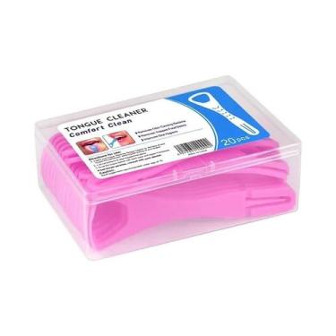 Imagem de Raspador De Língua Dobrável De Dupla Face Com Palito De Dente, 20 Peça