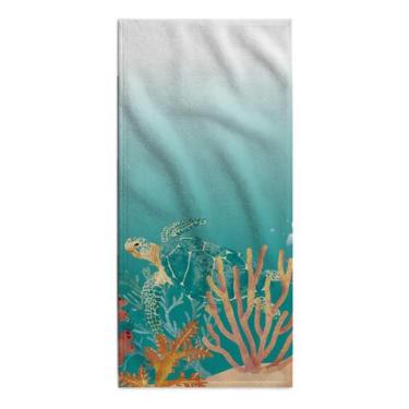 Imagem de Toalha Banho E Praia Oceano Vida Marinha Premium 70x140 Cm - Use Thuco