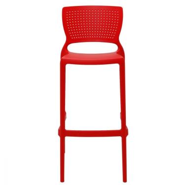 Imagem de Banqueta Tramontina Vermelha em Polipropileno e Fibra 