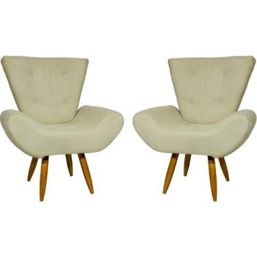 Imagem de Kit 2 Poltronas Decorativa Para Sala Recepção Manicure Consultório Esc