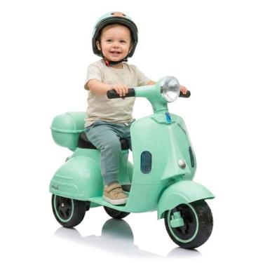 Imagem de Moto Lambreta Motinha Elétrica Infantil 6V Motocicleta Com Música Faró