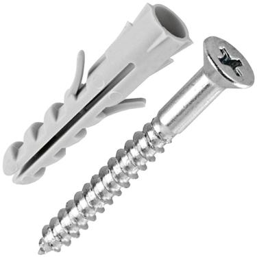 Imagem de Bucha Nylon 12mm com Parafuso Para Madeira Chato 6,1x65 50 Peças Pmb431 Fox Mix Bucha Nylon 12mm