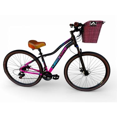 Imagem de Bicicleta Aro 29 Feminina Absolute Hera Retrô Vintage 21v Alumínio Confortável Cesta Selim 2 Molas-Feminino
