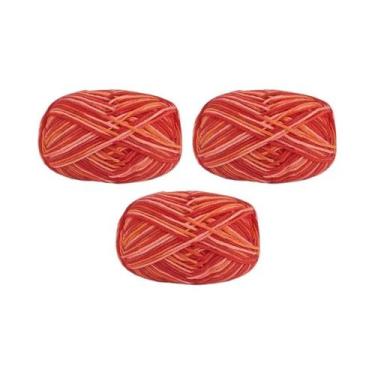 Imagem de Fio Colorido Em Gradiente 150g Algodão Leite Médio Grosso Para Suéter,