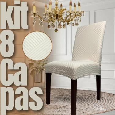 Imagem de Australiana - Kit 8 Capas de Cadeira Linha Gold - Creme - OK Darling