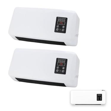 Imagem de Aquecedor Kit 2 Uni Climatizador Ventilador de Parede 3 em 1 Controle Remoto Seca Roupa Refrigera Ajuste de Temperatura