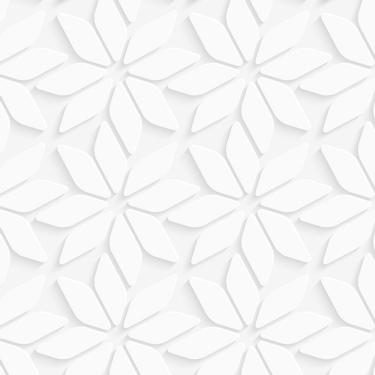 Imagem de Papel De Parede 3D Floral Cinza Branco Geometrico Adesivo