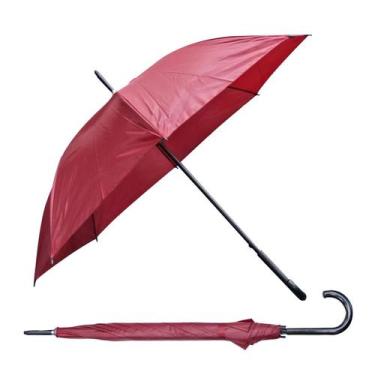 Imagem de Guarda chuva bengala automático 8 varetas - QUERO PRESENTEAR, Vermelho