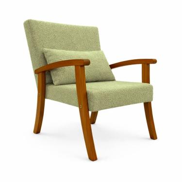 Imagem de Kit 2 Poltrona Jade Boucle Almofada Estofada Sala De Estar Moderna Decorativa