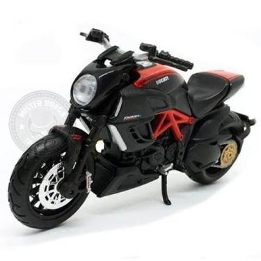 Imagem de Miniatura Moto Ducati Diavel Vermelha/preta Maisto 1/18, Preto