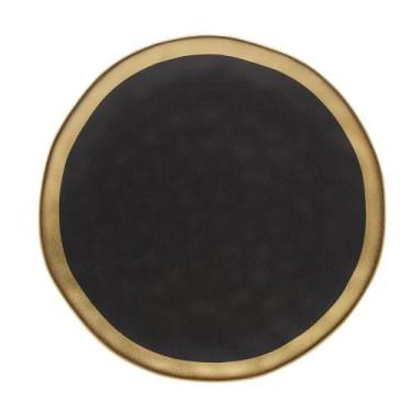 Imagem de Prato para Sobremesa Wolff Dubai Preto de Porcelana 22cm