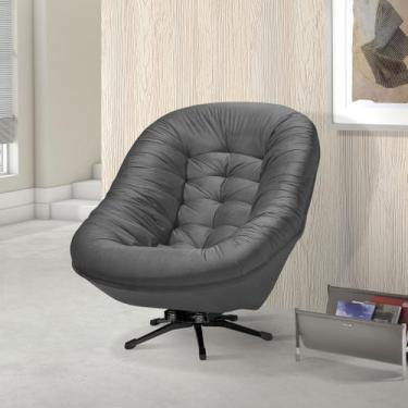 Imagem de Poltrona Giratória Ibiza em Veludo Premium Confortável e Resistente - 