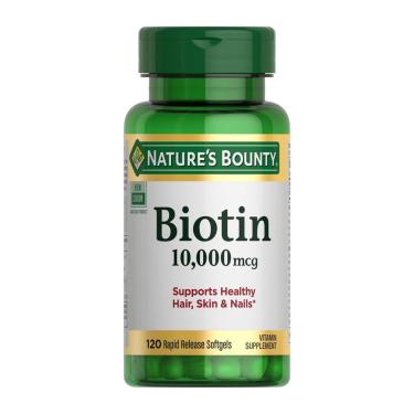 Imagem de Suplemento Nature'S Bounty Biotina 10.000 Mcg Cápsulas De 120 Ct-Unissex