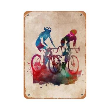 Imagem de Placa De Metal Vintage Com Tema De Ciclismo, Pintura Em Ferro Para Dec