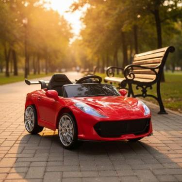 Imagem de Carrinho Elétrico Infantil Controle Remoto Bateria 12V com Som e Luz -