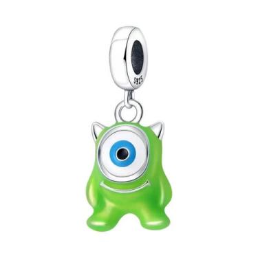 Imagem de Pingente De Prata Esterlina 925 Mike Wazowski Para Pulseiras DIY, Joia