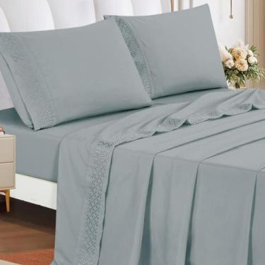 Imagem de Jogo Cama King Imperiale Algodão 300 Fios Bordado Sofisticado - JM ENX