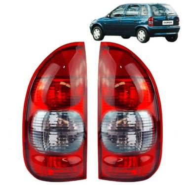 Imagem de PAR Lanterna Traseira Corsa 4 Portas PickUp Wagon 2000 01 02 - HT