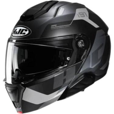 Imagem de Capacete HJC I91 Carst - Articulado, Preto/Cinza, 63