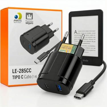Imagem de Carregador Compatível Kindl-e 11ª Geração USB-C Ultra Rápido - Bivolt Leve Compacto Eficiente Ideal Para Leitura Sem Pausas