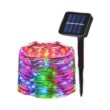 Imagem de Luzes De Cordão LED Solares À Prova d'Água Para Exteriores Com 8 Modos
