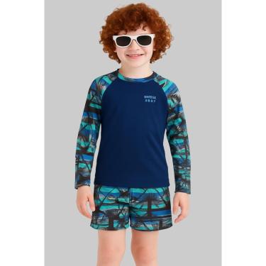 Imagem de Conjunto Infantil Menino Camisa Térmica Uv50 E Bermuda-Masculino