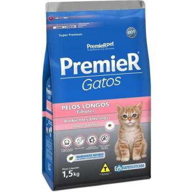 Imagem de Ração Premier Gatos Filhotes Pelos Longos Ambi Interno 1,5Kg